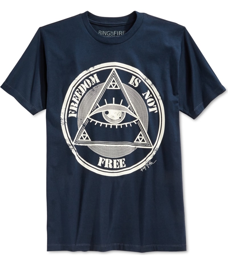 Ring Of Fire Mens Freedom is Not Free Graphic T-Shirt