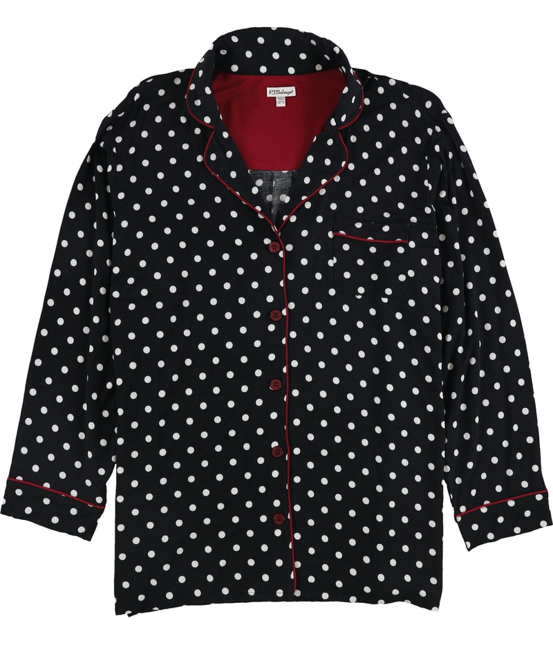P.J. Salvage Womens Polka Dot Button Down Pajama Tops