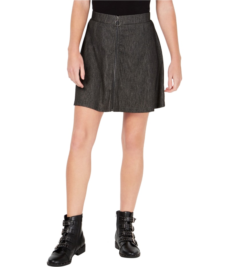 Ultra Flirt Womens Zip Front Skater Skirt
