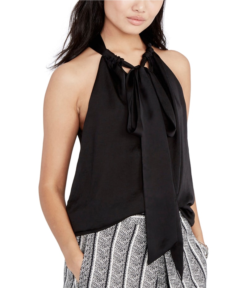 Rachel Roy Womens Madeline Tie-Front Knit Blouse