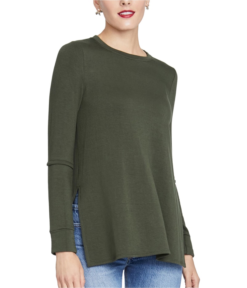 Rachel Roy Womens Split-Sleeve Basic T-Shirt
