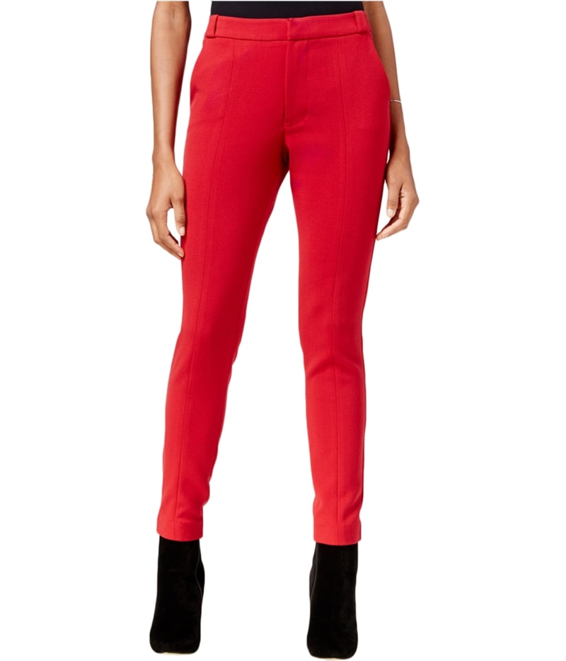 Rachel Roy Womens Solid Straight Leg Casual Pants