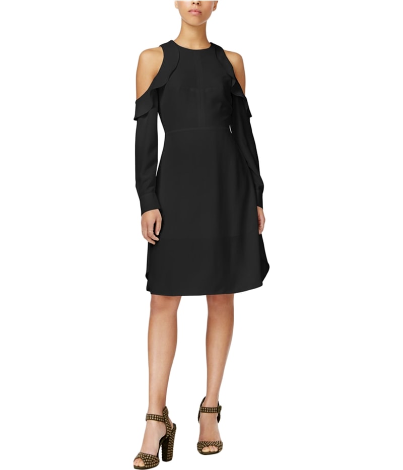 Rachel Roy Womens Cold-Shoulder Sheath A-line Dress