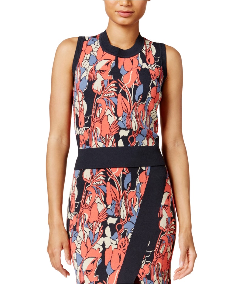Rachel Roy Womens Printed Knit Blouse