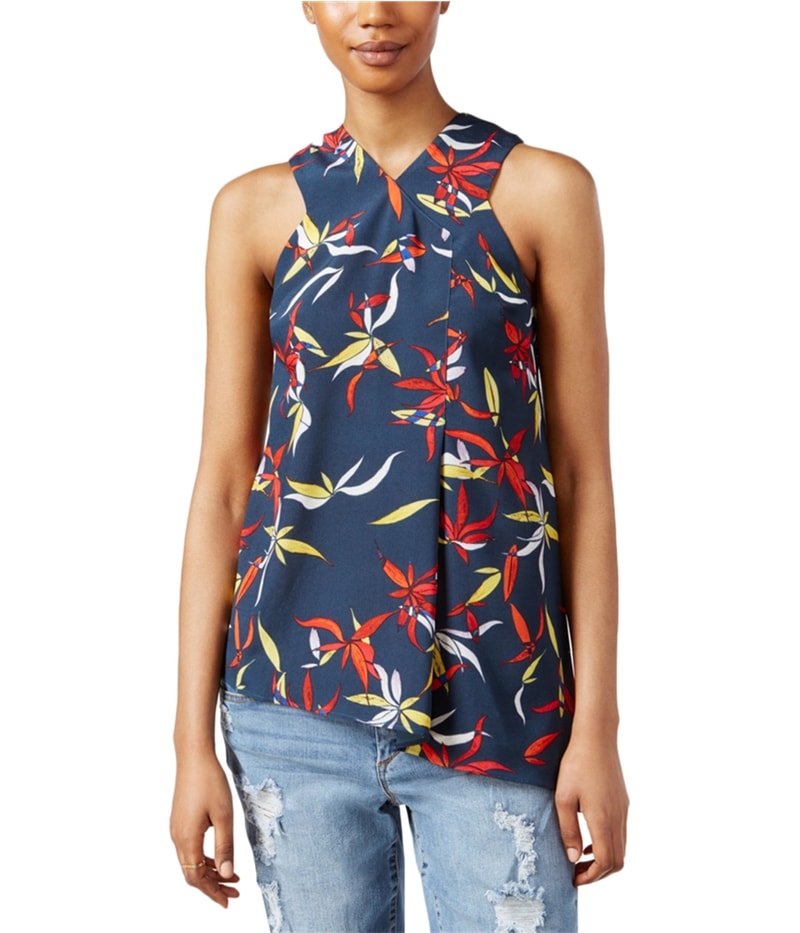 Rachel Roy Womens Asymmetrical-Hem Knit Blouse