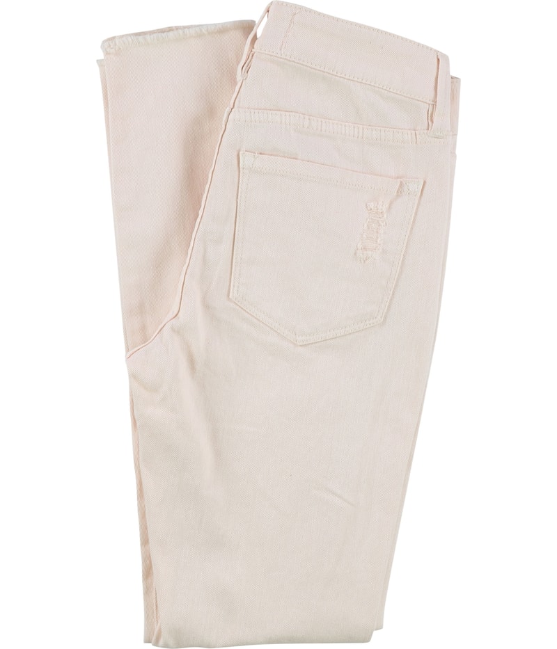 Rachel Roy Womens Ripped Raw Hem Tapered Skinny Jeans