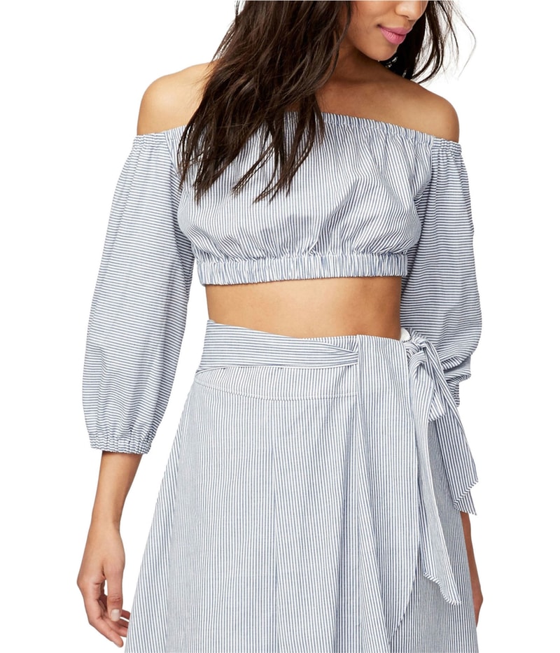 Rachel Roy Womens Crop Peasant Blouse