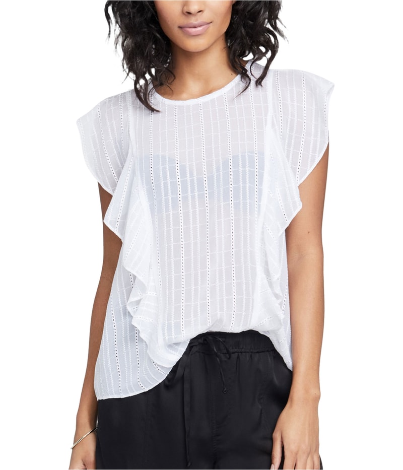 Rachel Roy Womens Gemma Ruffled Blouse