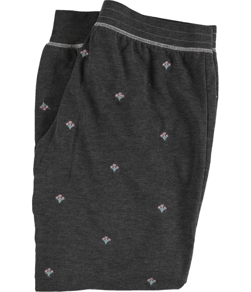 P.J. Salvage Womens Embroidered Flowers Pajama Jogger Pants