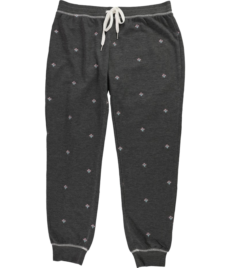 P.J. Salvage Womens Embroidered Flowers Pajama Jogger Pants