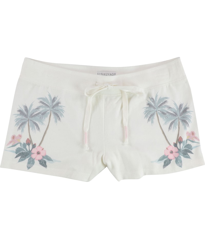 P.J. Salvage Womens Flowers & Palm Trees Pajama Shorts