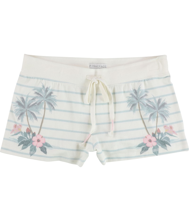 P.J. Salvage Womens Palm Tree,& Flowers Pajama Shorts