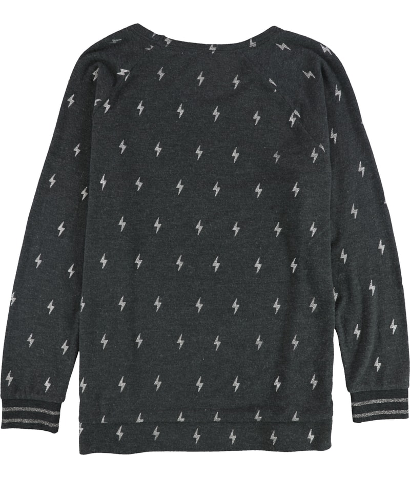 P.J. Salvage Womens Glitter Lighting Bolts Pajama Sweater