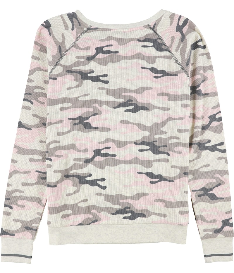 P.J. Salvage Womens Love In Camo Thermal Pajama Shirt