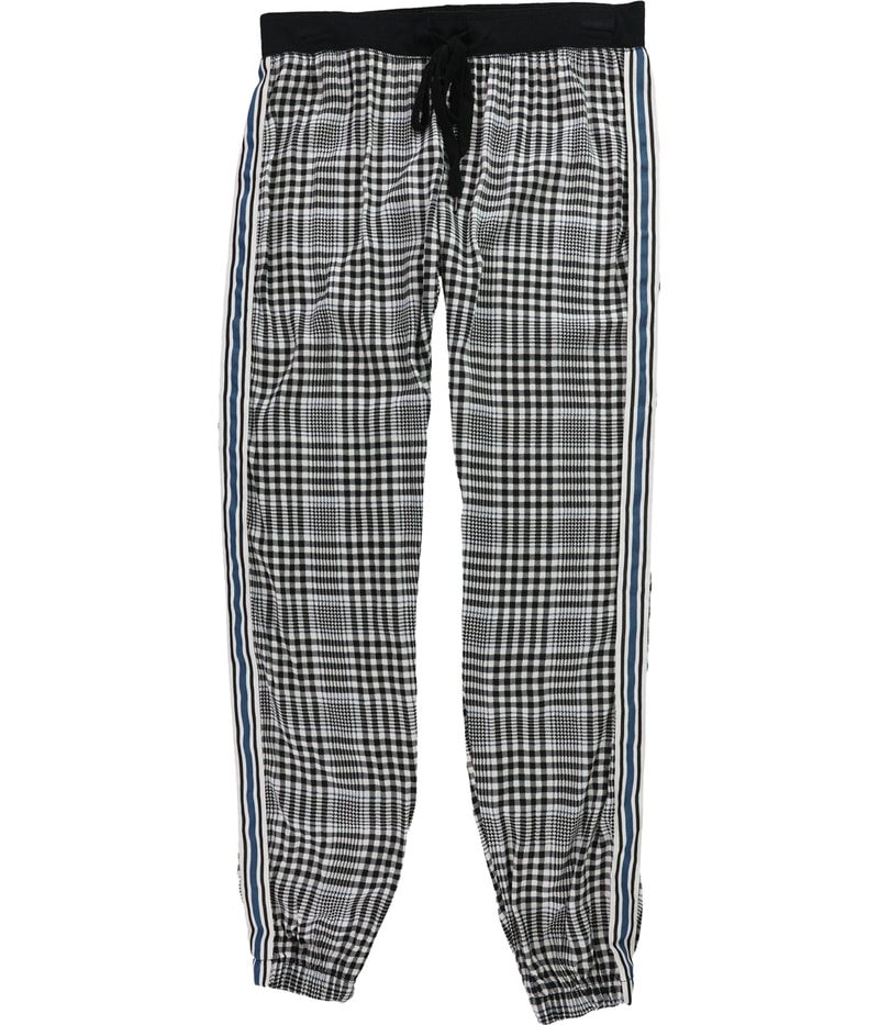 P.J. Salvage Womens Plaid Striped Sides Pajama Jogger Pants