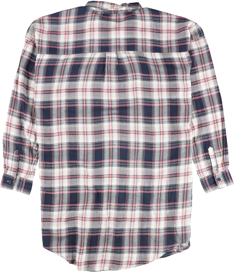 P.J. Salvage Womens Plaid Pajama Shirt Dress
