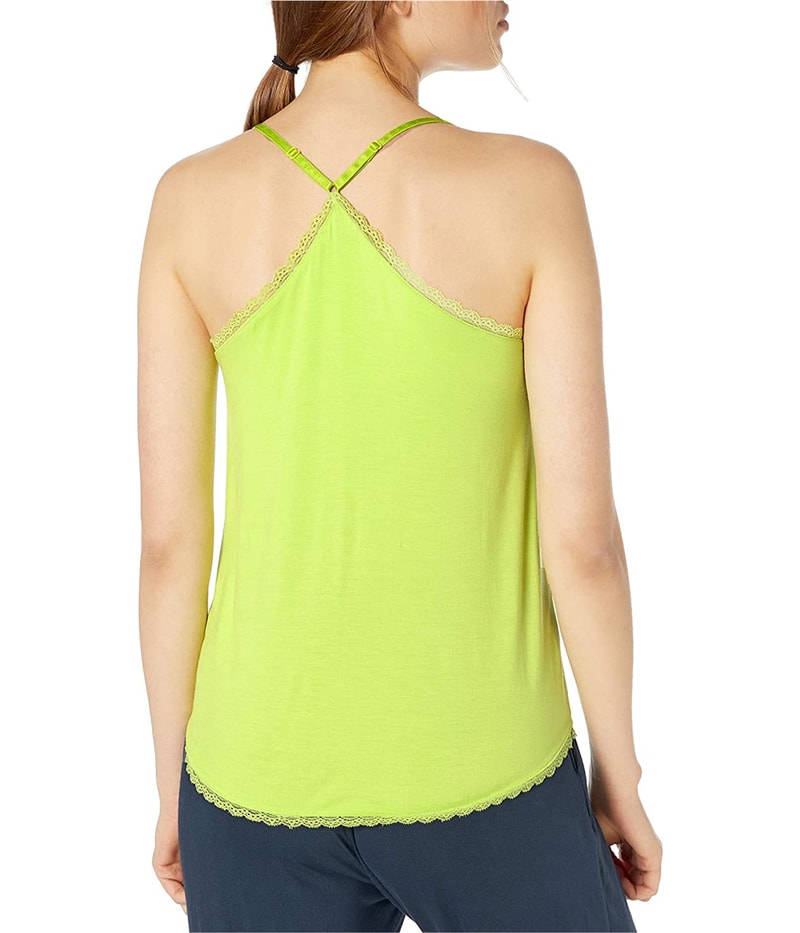 P.J. Salvage Womens Lace Trim Pajama Sleep Cami Tank Top