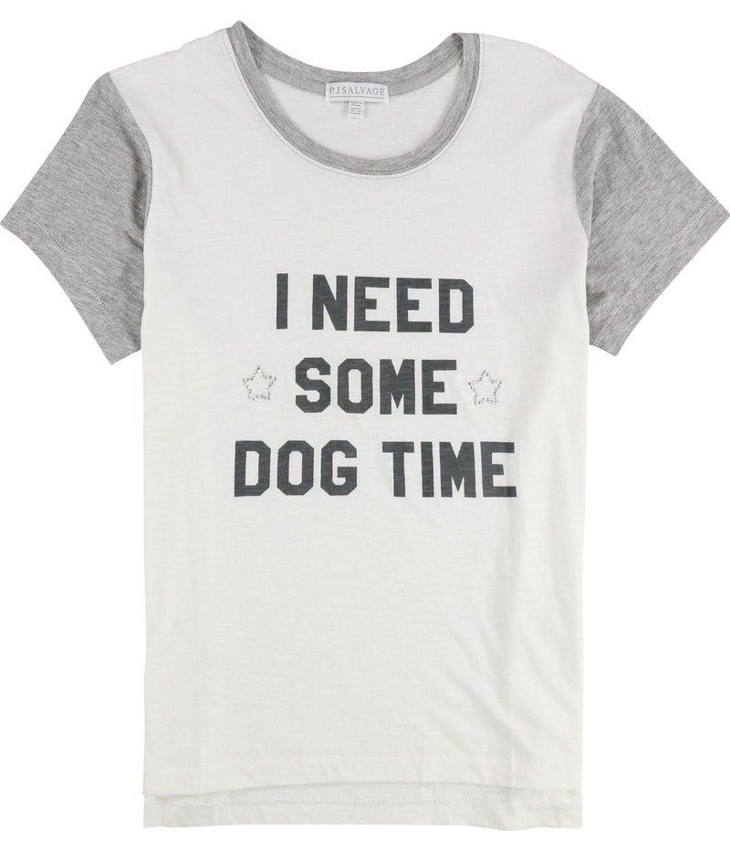 P.J. Salvage Womens I Need Some Dog Time Pajama Sleep T-shirt