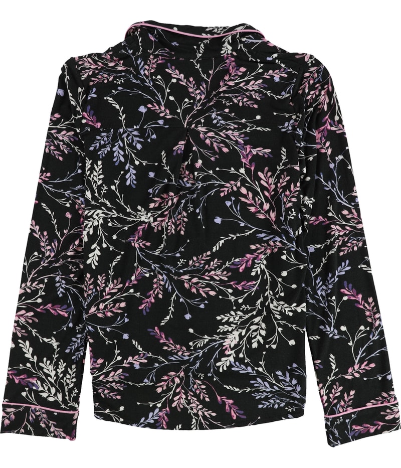 P.J. Salvage Womens Floral Print Button Down Pajama Tops