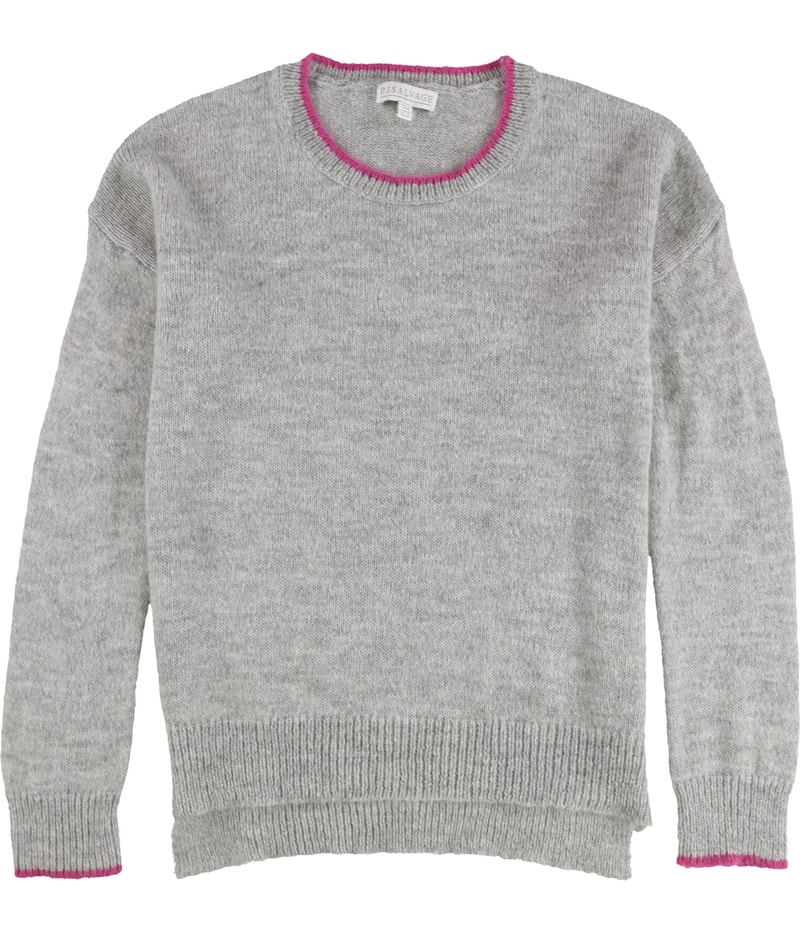 P.J. Salvage Womens Two Tone Split Hem Pullover Sweater