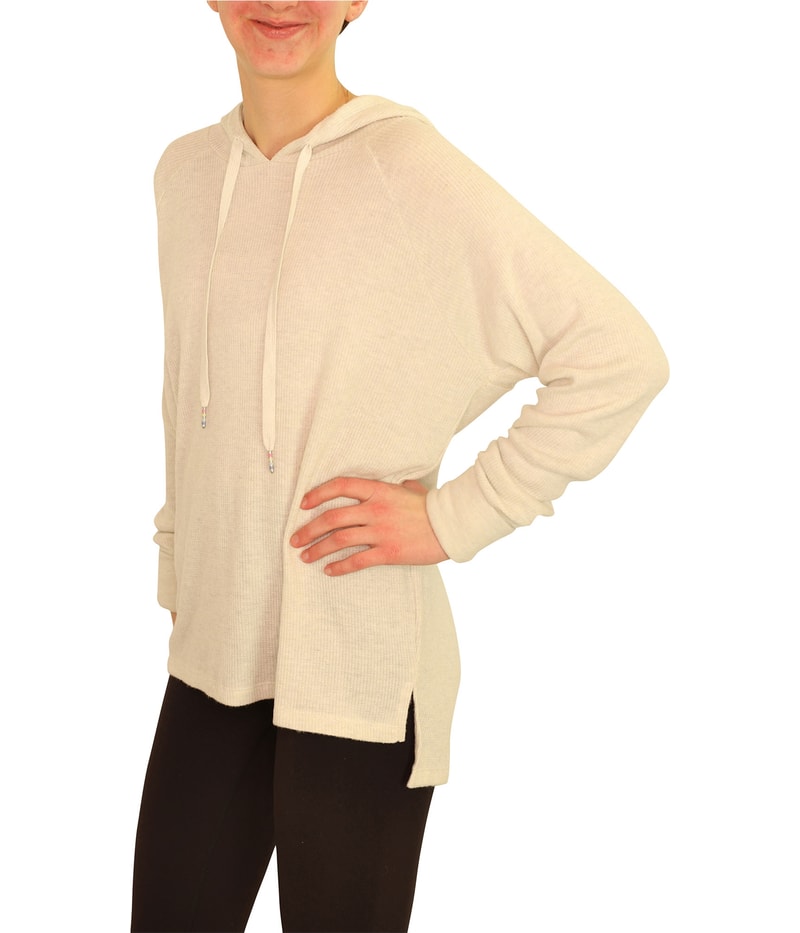 P.J. Salvage Womens Ribbed Pajama Sweatshirt Top