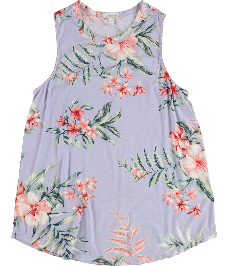 P.J. Salvage Womens Floral Print Pajama Sleep Tank Top