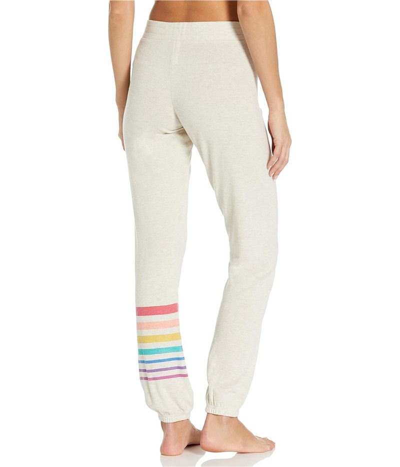 P.J. Salvage Womens Rainbow Striped Leg Pajama Sweatpants