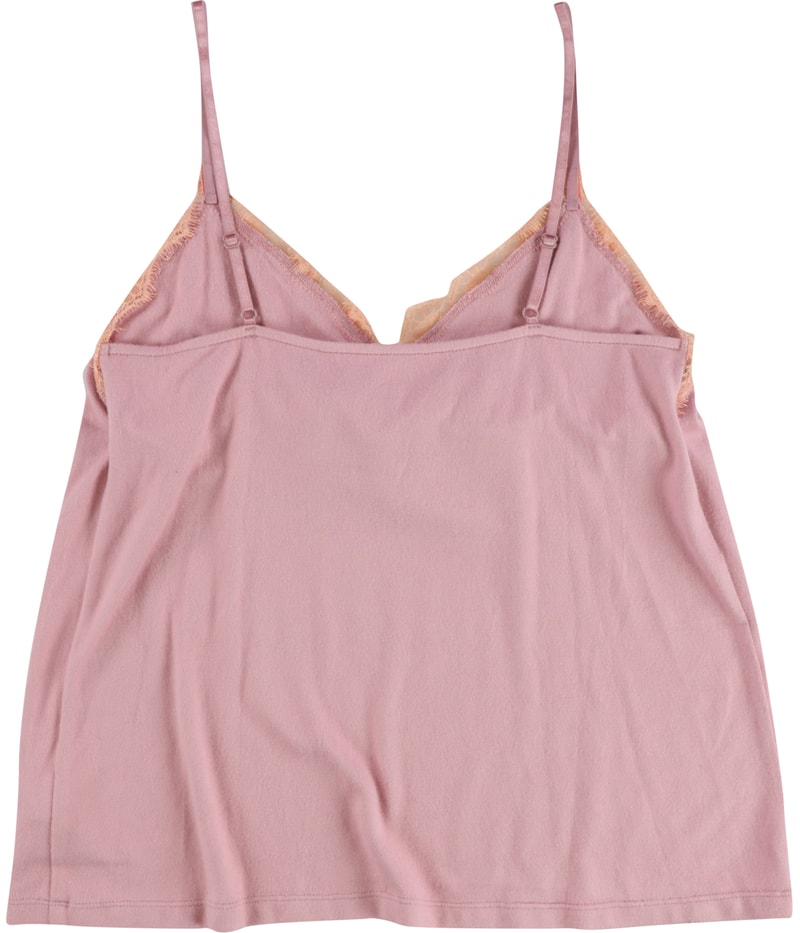 P.J. Salvage Womens Soft Lace Detail Pajama Sleep Cami Tank Top