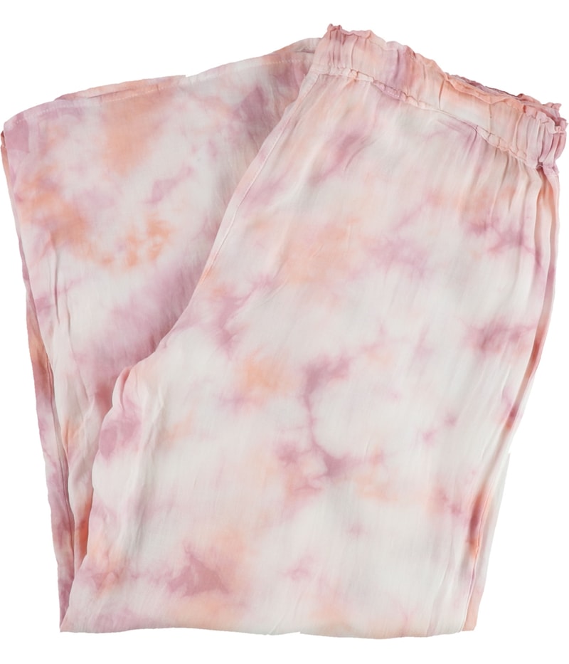 P.J. Salvage Womens Tie Dye Cropped Pajama Lounge Pants, view 2