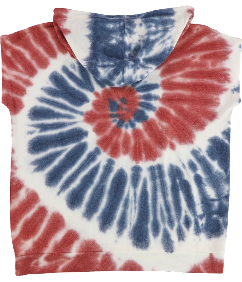 P.J. Salvage Womens Red White&Blue Tye-Dye Pajama Sweatshirt Top, view 5