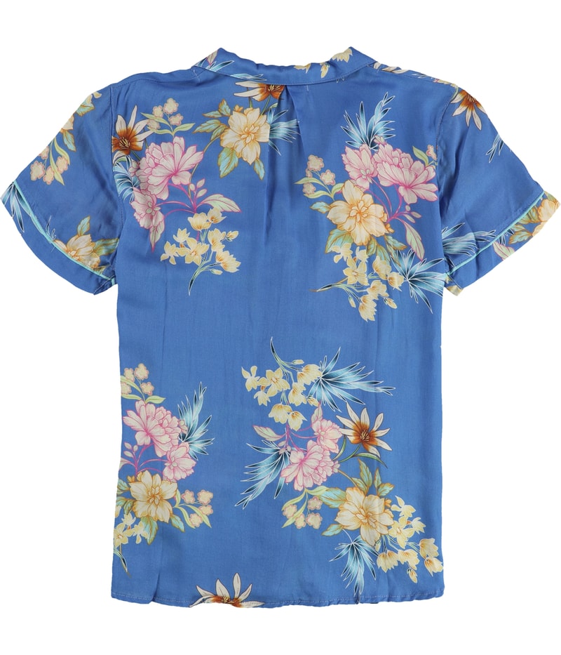 P.J. Salvage Womens Floral Button Down Pajama Tops