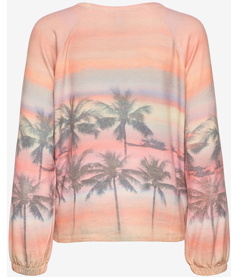 P.J. Salvage Womens SunSet With Palm Trees Pajama Sleep T-shirt