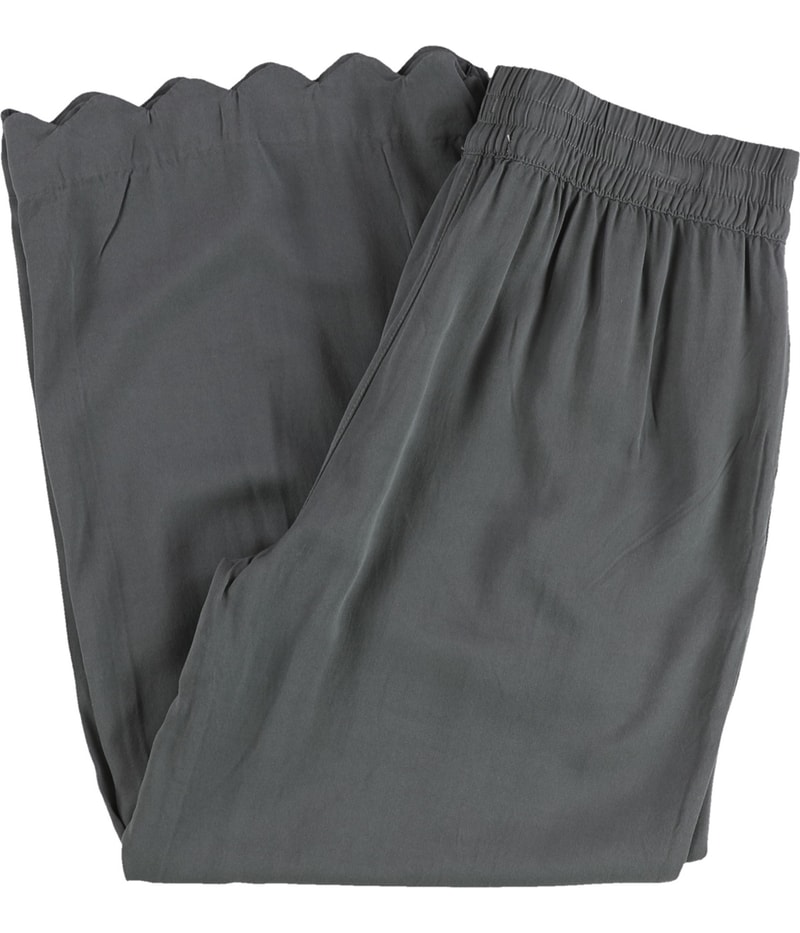 P.J. Salvage Womens Crop Scalloped Hem Pajama Lounge Pants