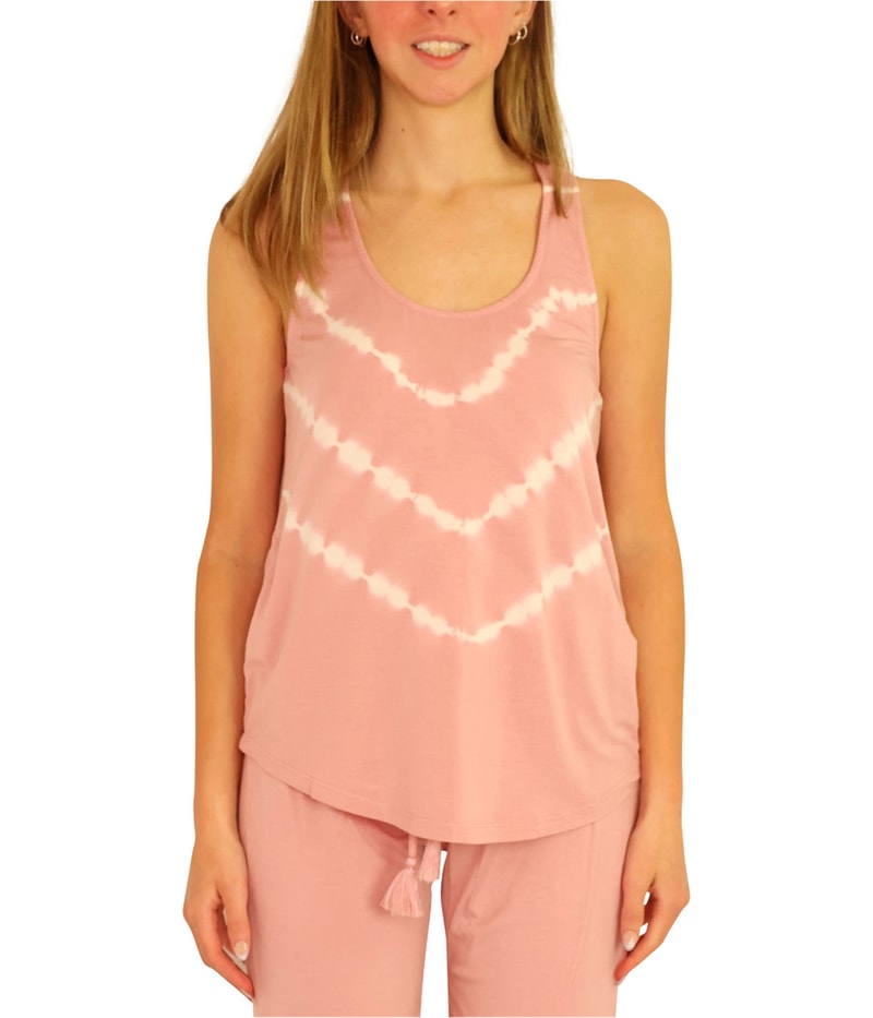 P.J. Salvage Womens Racerback Tie Dye Pajama Sleep Tank Top