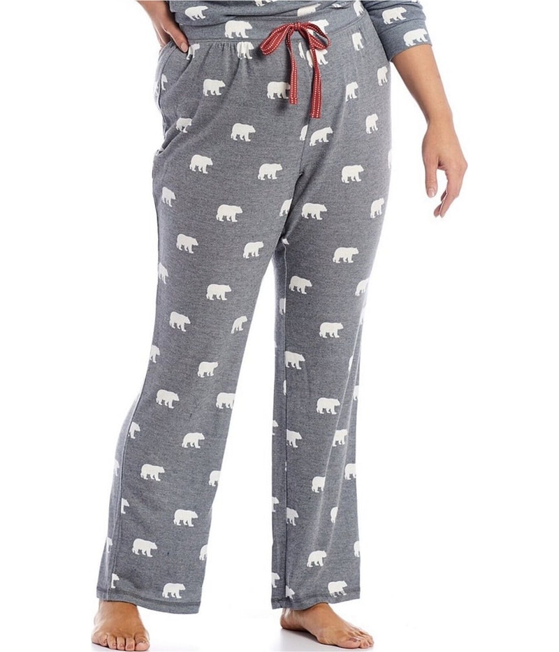 P.J. Salvage Womens Polar Bears Pajama Jogger Pants