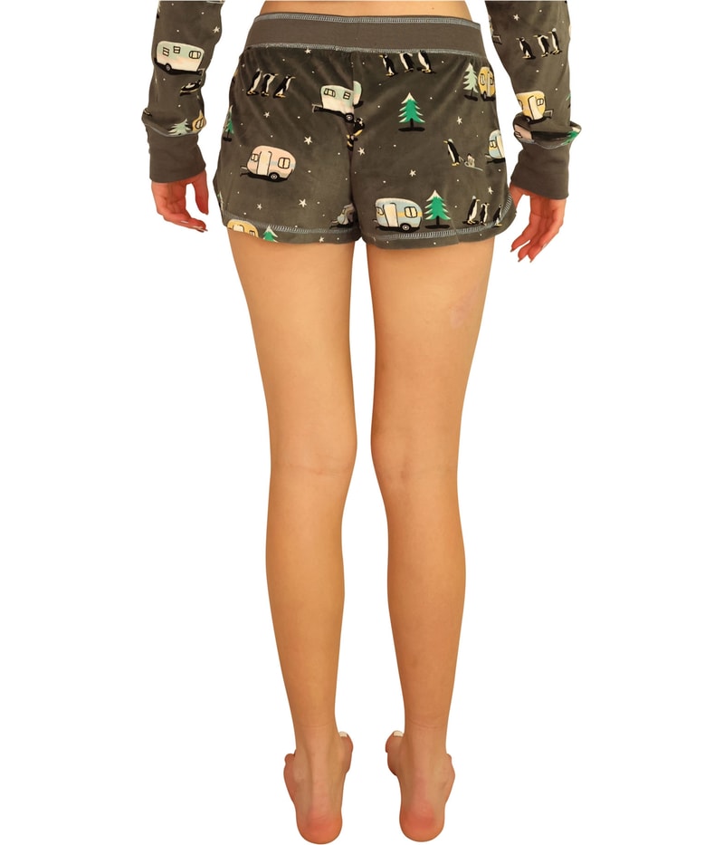 P.J. Salvage Womens Peguins,Trees,Campers Pajama Shorts