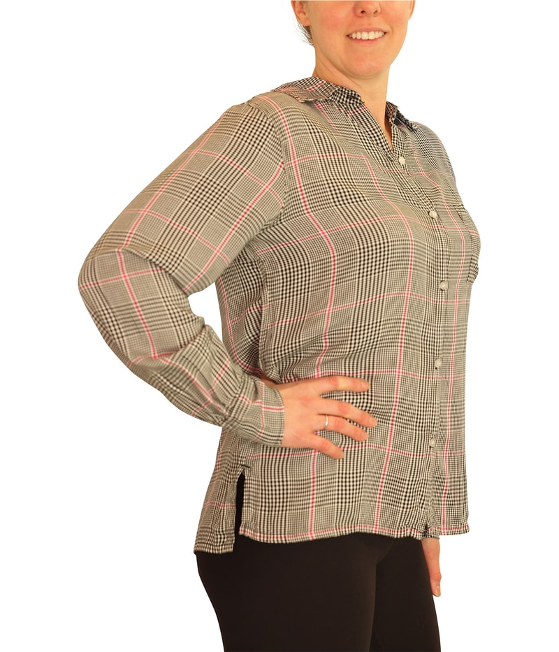 P.J. Salvage Womens Plaid Button Down Pajama Tops