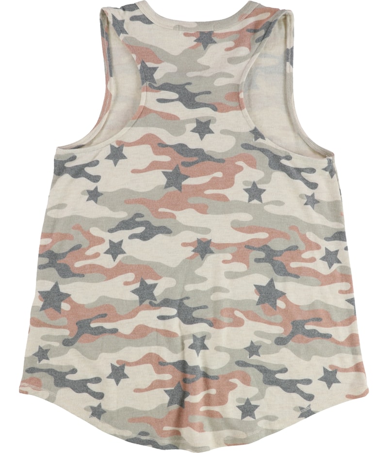 P.J. Salvage Womens Camo&Stars Pajama Sleep Tank Top