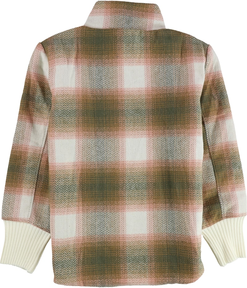 P.J. Salvage Womens Full Zip Plaid Jacket, view 4