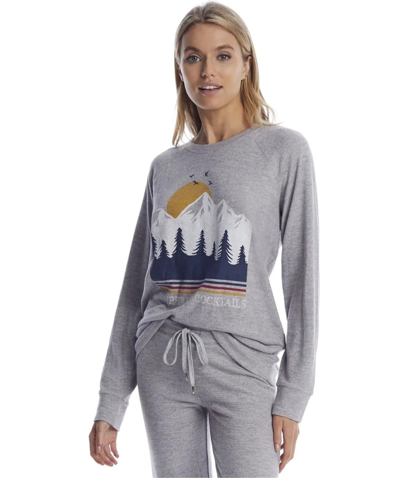 P.J. Salvage Womens Campfires + Cocktails Pajama Sweater
