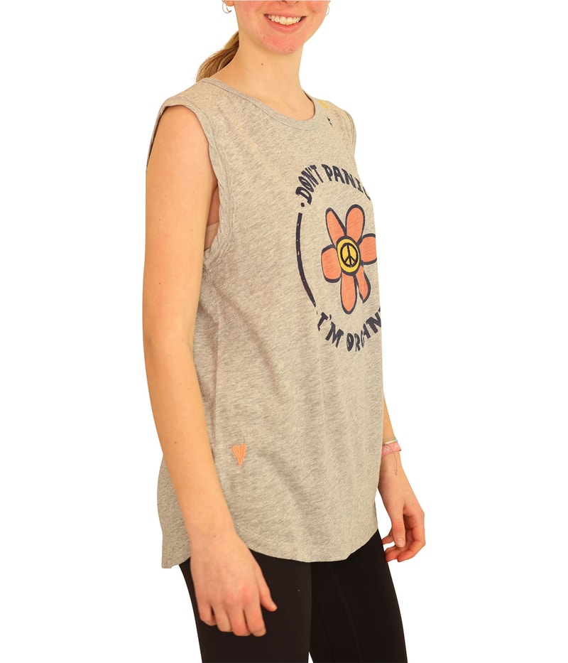 P.J. Salvage Womens Don’t Panic Pajama Sleep Tank Top, view 2