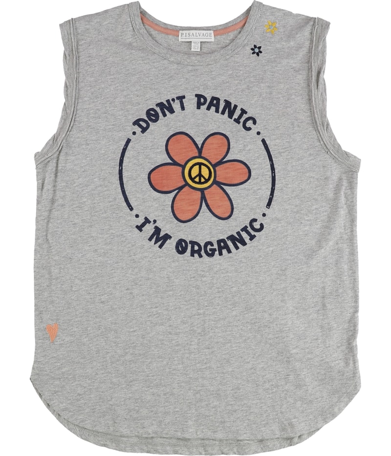 P.J. Salvage Womens Don’t Panic Pajama Sleep Tank Top, view 5