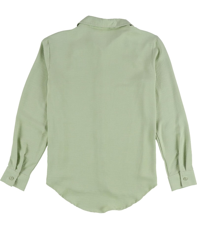 Ultra Flirt Womens Long Sleeve Button Up Shirt