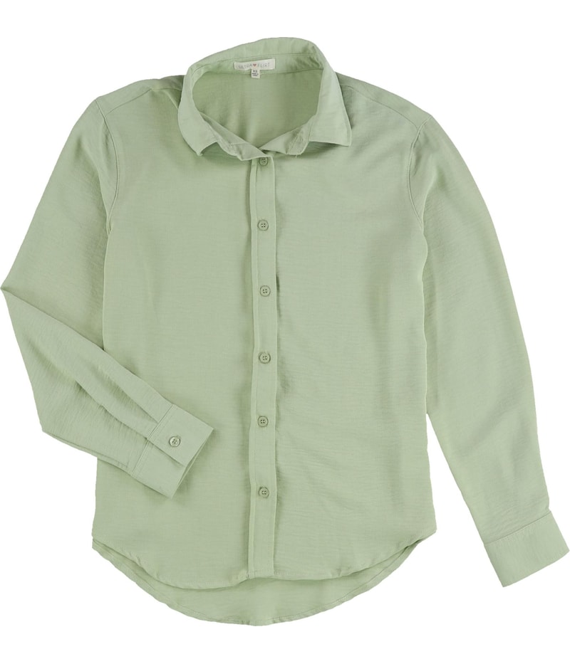 Ultra Flirt Womens Long Sleeve Button Up Shirt