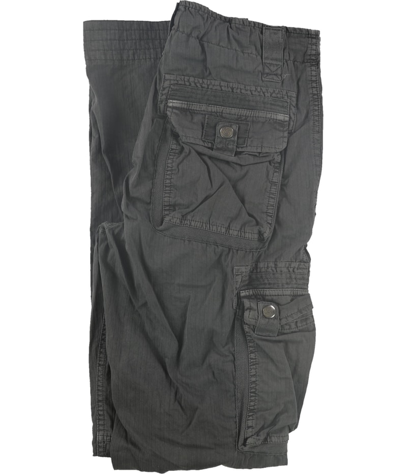 Rogue State Mens Textured Straight Leg Cargo Casual Pants, view 2