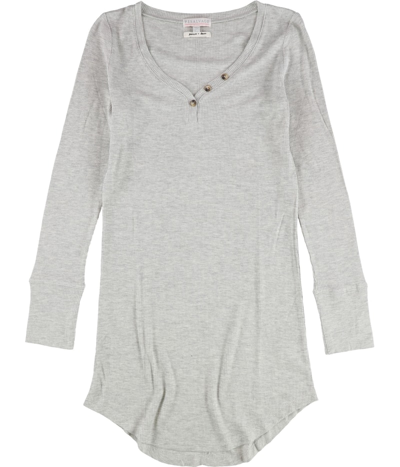 P.J. Salvage Womens Thermal Knit Pajama Shirt Dress
