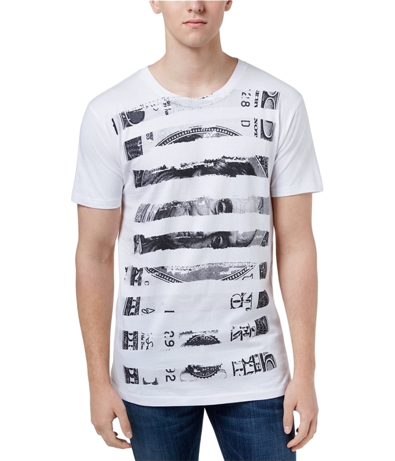 Ring Of Fire Mens Dollar Stripe Graphic T-Shirt
