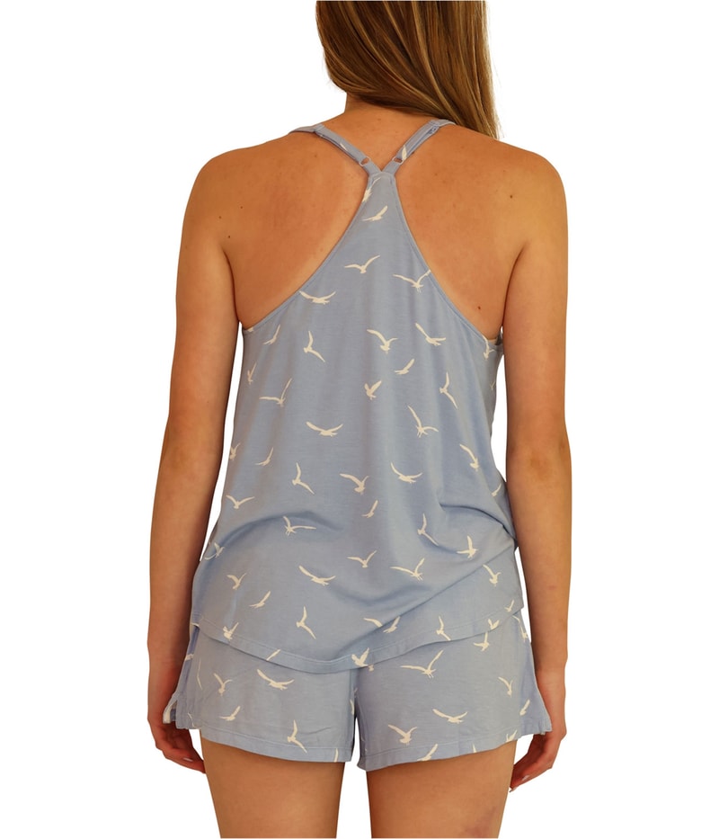 P.J. Salvage Womens In Flight Button Pajama Sleep Cami Tank Top