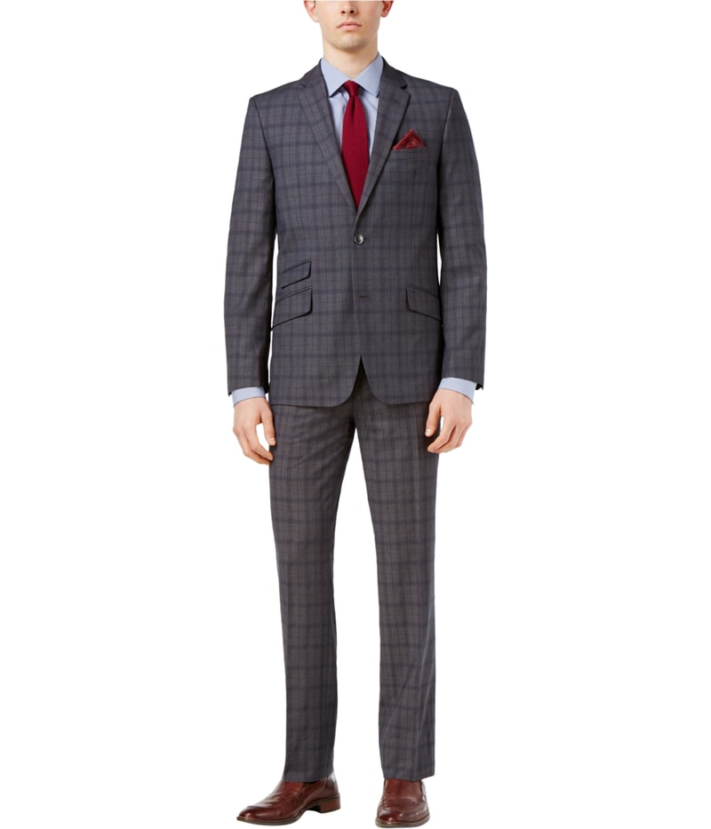 Ben Sherman Mens Plaid Formal Tuxedo