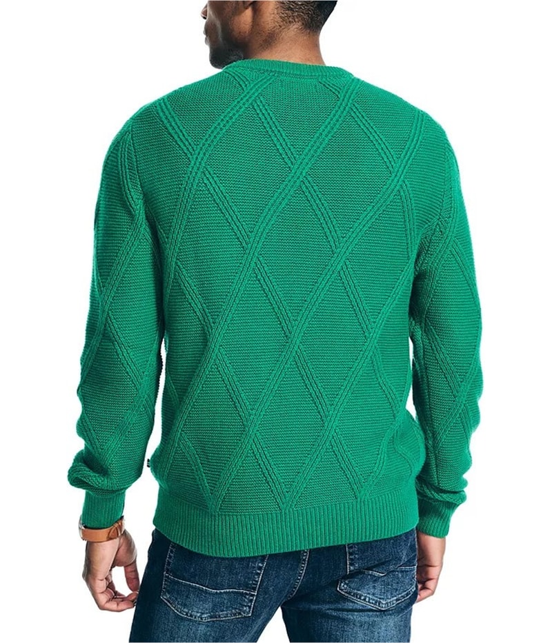 Nautica Mens Crafted Textured Knit Sweater, view 2